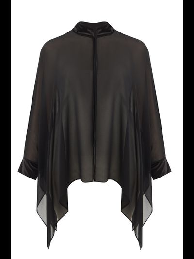 Вечерний полупрозрачный топ - накидка