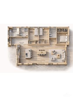 Натуральный 144м2 15х10