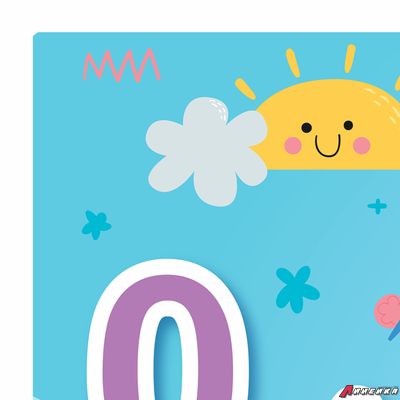 Настольное покрытие BRAUBERG KIDS для труда и творческих занятий, ПВХ, «Numbers», 50×35 см. 272361