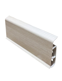 Плинтус напольный "ДЕКОНИКА" 85мм*2,2м ШИРОКИЙ 255 Ясень бьянко