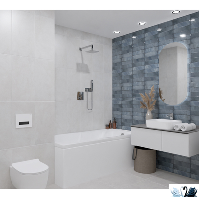 Плитка Azori Bricks Leaf 31,5 х 63 см настенная с орнаментом