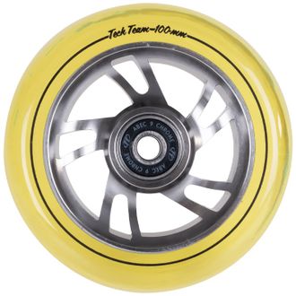 Купить колесо Tech Team Wind2 (Yellow) 100 для трюковых самокатов в Иркутске