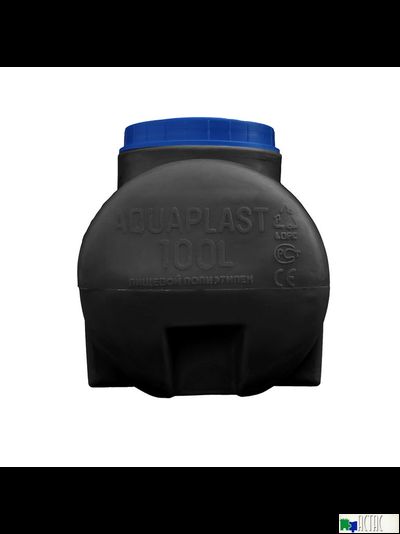 Емкость 100 литров горизонтальная  черная