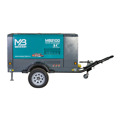 Винтовой компрессор Master Blast MB210D+AC (дизельный с осушителем)