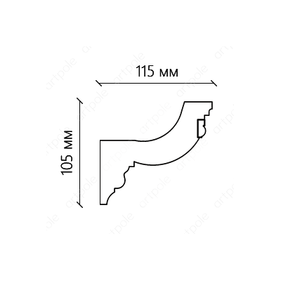 Карниз орнаментальный SK153N (наборный)
