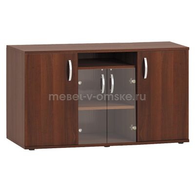 ОМ852 Тумба "Гермес" со стеклянными дверками. Размер: 1350*866*454.