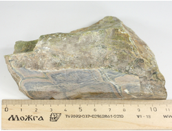 Офиокальцит, срез с одной стороны, Россия, Урал (110*74*40 мм, 452 г) №35777