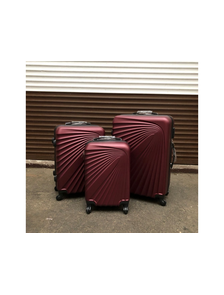 Комплект из 3х чемоданов Olard ABS S,M,L бордовый