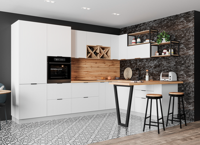 Кухня «Монца» Белый софт  модульная кухня