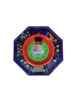 Набор грузил #WF-88 "Дробинка" 0,4; 0,8; 1,0; 1,2; 1,6; 1,8г (1уп/ 10 наборов)