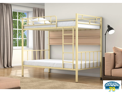Двухъярусная кровать Валенсия 120 Слоновая кость полка дуб молочный
