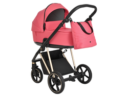 Коляска 3в1 Roan Sol Luxury Viva Magenta/Gold (руч.Черная)