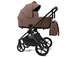 Коляска 2в1 Peppy Soho, Cappuccino (Капучино) рама Шоколад