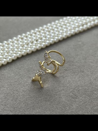 Кафф зол циркон 20х13мм