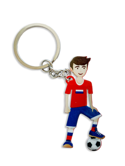 Брелок Футболист-2 (металлический плоский двусторонний)