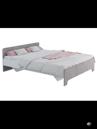 Victor (Виктор) кровать двуспальная 1,6м Белый/Бетон (с основанием)