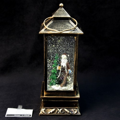 Новогодний  LED фонарь с поддувкой снега, 30см (два вида)