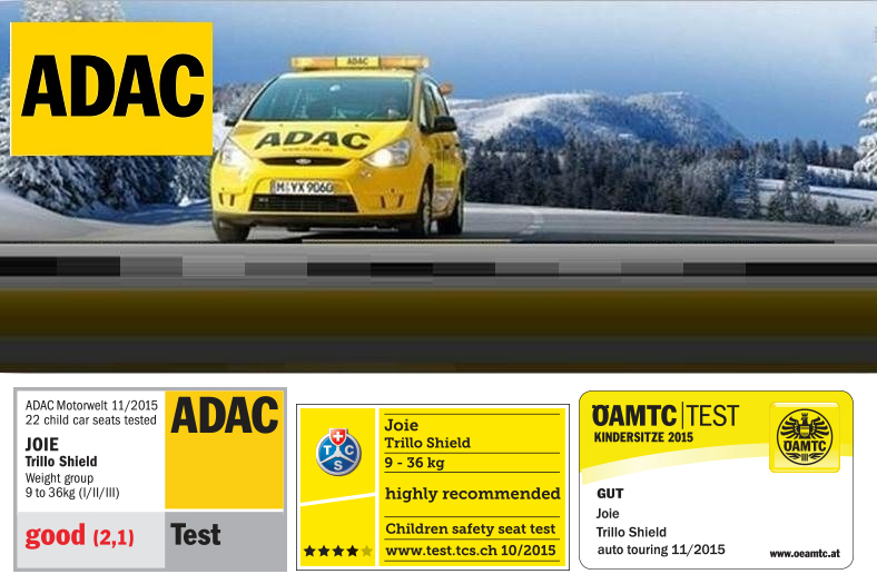 Безопасность  Автокресло Trillo Shield проходило независимые испытания ADAC в 2015 году