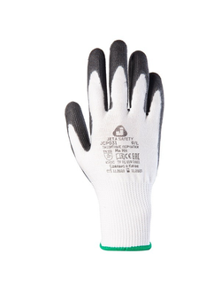 Перчатки промышленные от порезов (3 класс) с полиуретановым покрытием Jeta Safety JCP031 белые