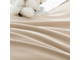 Однотонный сатин постельное белье с вышивкой цвет Кремовый (1.5 спальное, двуспальное, Евро и Дуэт семейный) CH034