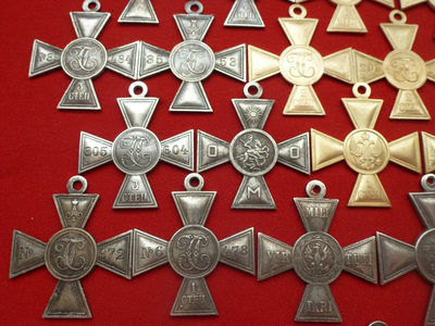 Коллекция Георгиевских крестов и редких царских медалей - 47 штук без повторов!
