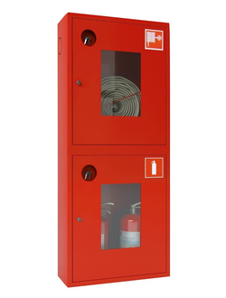 ШПК-320Н, навесной. Для размещения 1-го рукава и двух огнетушителей до 10 кг (двухсекционный)