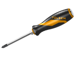 Отвертка крестовая "GRIPro", Phillips №1, 100 мм, силовая TOLSEN TT20122