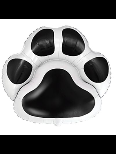 Фольгированный шар с гелием &quot;Лапка черная&quot; 65 см