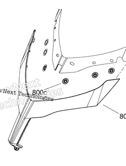 Основание ветрового стекла (Клюв) оригинал BRP 860200229 517303798 для BRP LYNX/Ski-Doo (Windshield Support)