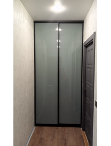 двери-купе серый цвет и черный профиль