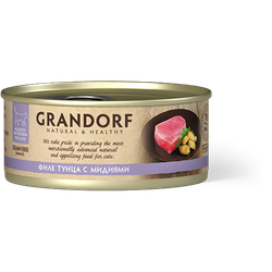 Консерва для кошек Grandorf Филе тунца с мидиями 70 г
