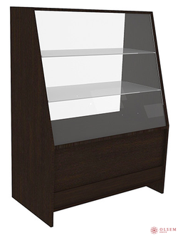 Витрина наклонная ПБН 900х500х1200 мм (ДУБ ВЕНГЕ)