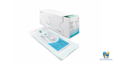 Мононить хирургическая WEGO PTFE USP 6-0, обратно-режущая игла 3/8 13 мм, 45 см (артикул Z63133-45) — нерассасывающийся шовный материал PTFE