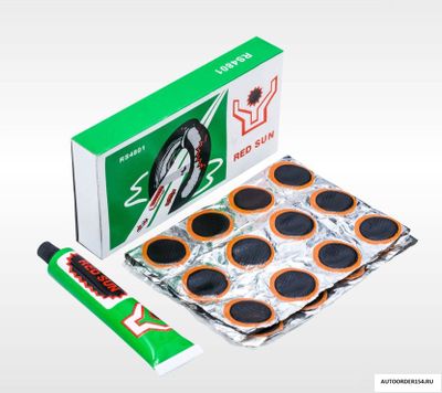 Набор для ремонта камер (латки+клей) 48 шт.