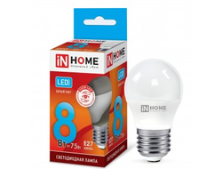 Лампа светодиодная ASD/inHome VC шар P45 E27 8W(720lm) 4000К 4K 83x45 (без пульсации) 0570