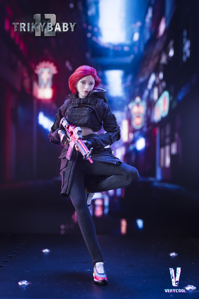 Киберпанк девушка-агент - Коллекционная фигурка 1/12 SCALE CYBERPUNK TRICKYBABY 12 RAINBOW (VCF-3006) - VERYCOOL