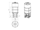 Емкость конусная конусная 2000 литров в обрешетке