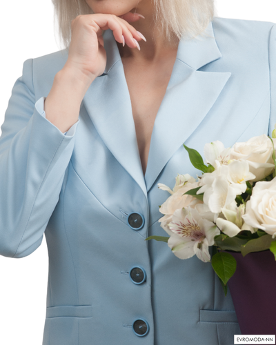 Костюм женский голубой 3420 Pretty One (р.46 - 48 RU)