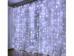 Гирлянда елочная Шторы 240L 2*2метра (Белые огни, Цветные)