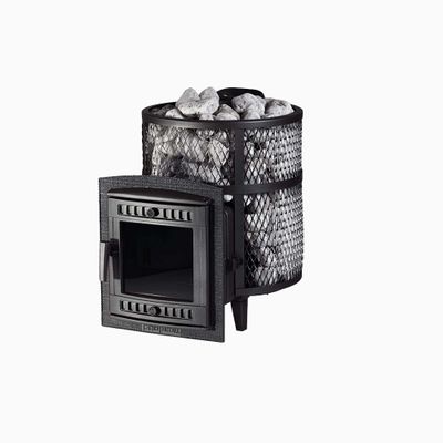 Банная печь Атмосфера М сетка нержавейка до 14 м3