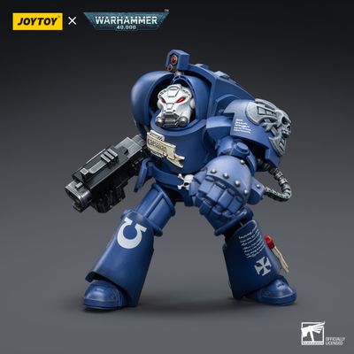 Терминатор Ультрамаринов (Warhammer 40k) - КОЛЛЕКЦИОННАЯ ФИГУРКА 1/18 Ultramarines Terminators Brother Caesaran (JT6694) - JOYTOY