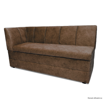 Кухонный ДИВАН "ФОРУМ-8" с боковой спинкой, Коричневый Левый