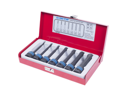 Набор ударных торцевых насадок 1/2", HEX, 4-14 мм, L = 100 мм, 7 предметов KING TONY 4457MP