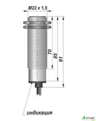 Индуктивный датчик цилиндрический И17-NO/NC-AC резьба (М22х1,5)
