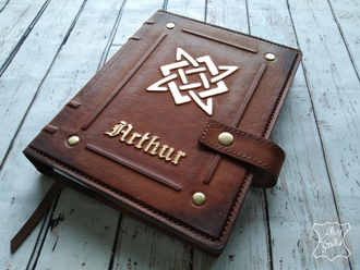 кожаный ежедневник, славянский символ, сварог оберег, подарок руководителю, блокнот купить, сварог