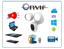 EZVIZ CS-LC1C-A0-1F2WPFRL (2.8mm) уличная WiFi видеокамера с сиреной 100 дб., встроенный микрофон и динамик + светильники, с DVR. Full HD 2 Mp