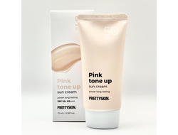 [Pretty Skin] Солнцезащитный крем розовый тонизирующий.Sun Cream Pink Tone-Up SPF50+PA++++,70