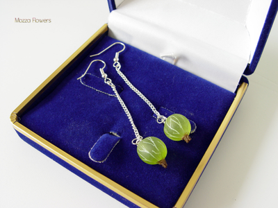 Серьги-цепочки "Крыжовник".