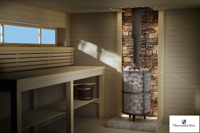 Печь банная чугунная АТМОСФЕРА L СЕТКА