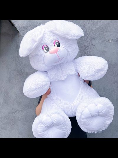 Плюшевый заяц 110 см белый